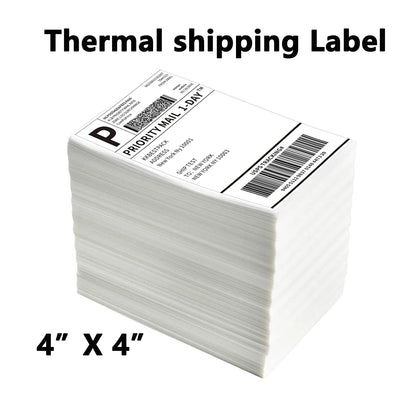 4*4"*100 sheets Adhesive Shipping Label Waterproof Thermal Label Thermal Transfer Label Sticker Small Ticket Paper