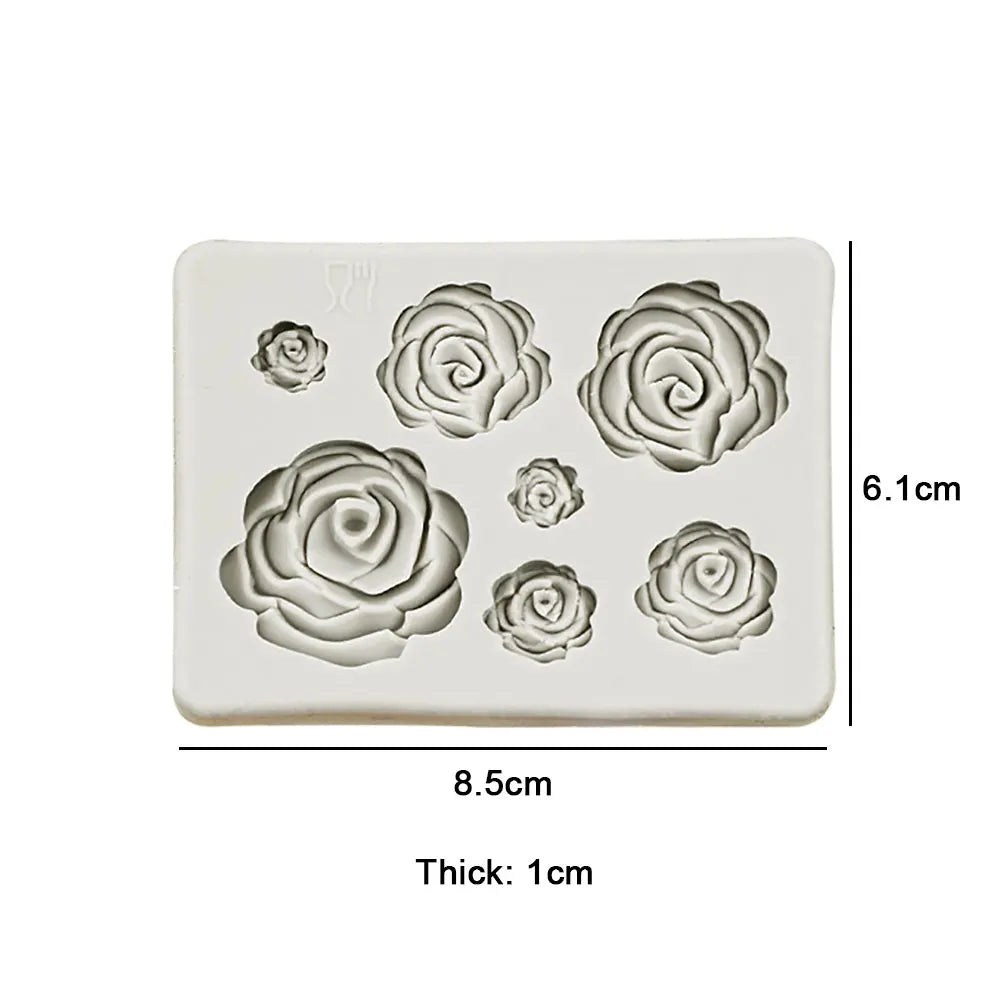 Silicone World DIY Rose Flowers Petal Silicone Mold Cake Baking Decoration Fudge Chocolate Mold Handmade Soap Tools