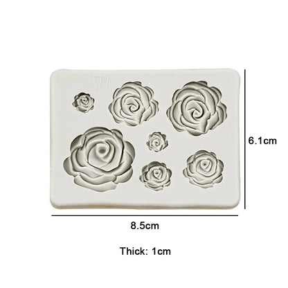 Silicone World DIY Rose Flowers Petal Silicone Mold Cake Baking Decoration Fudge Chocolate Mold Handmade Soap Tools