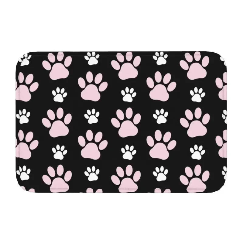Personalized Paw Prints Dog Doormat Mat Anti-Slip Animal Kitchen Bath Balcony Rug Carpet 40*60cm