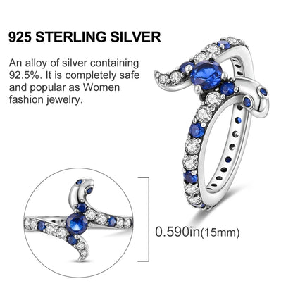 925 Sterling Silver Ring – Colorful Cubic Zirconia Women’s Wedding & Engagement Jewelry