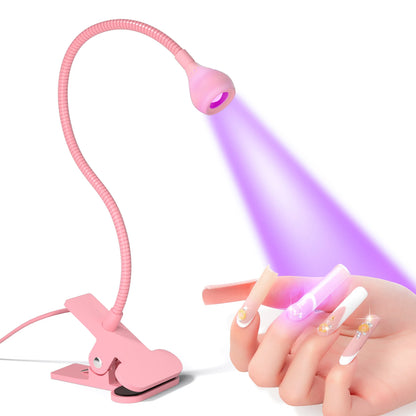 UV Nail Dryer Light lamp 395nm Wavelength Clip-on Desk Mini USB