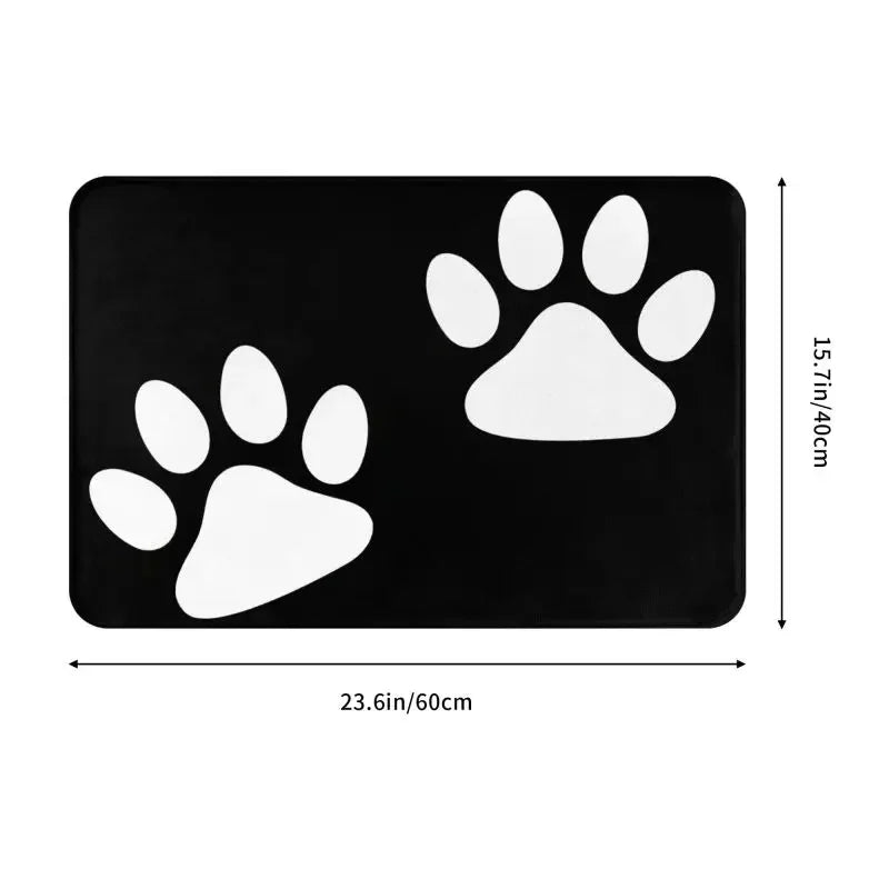 Personalized Paw Prints Dog Doormat Mat Anti-Slip Animal Kitchen Bath Balcony Rug Carpet 40*60cm