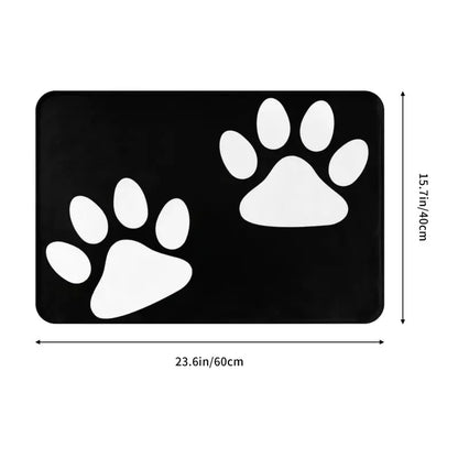 Personalized Paw Prints Dog Doormat Mat Anti-Slip Animal Kitchen Bath Balcony Rug Carpet 40*60cm