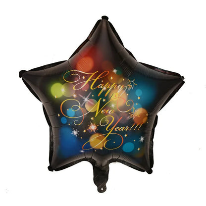 2026 New Year Foil Ballons Happy New Year Letter Banner Garland Party Decorations New Year Wine Bottle Star Round Photo Props