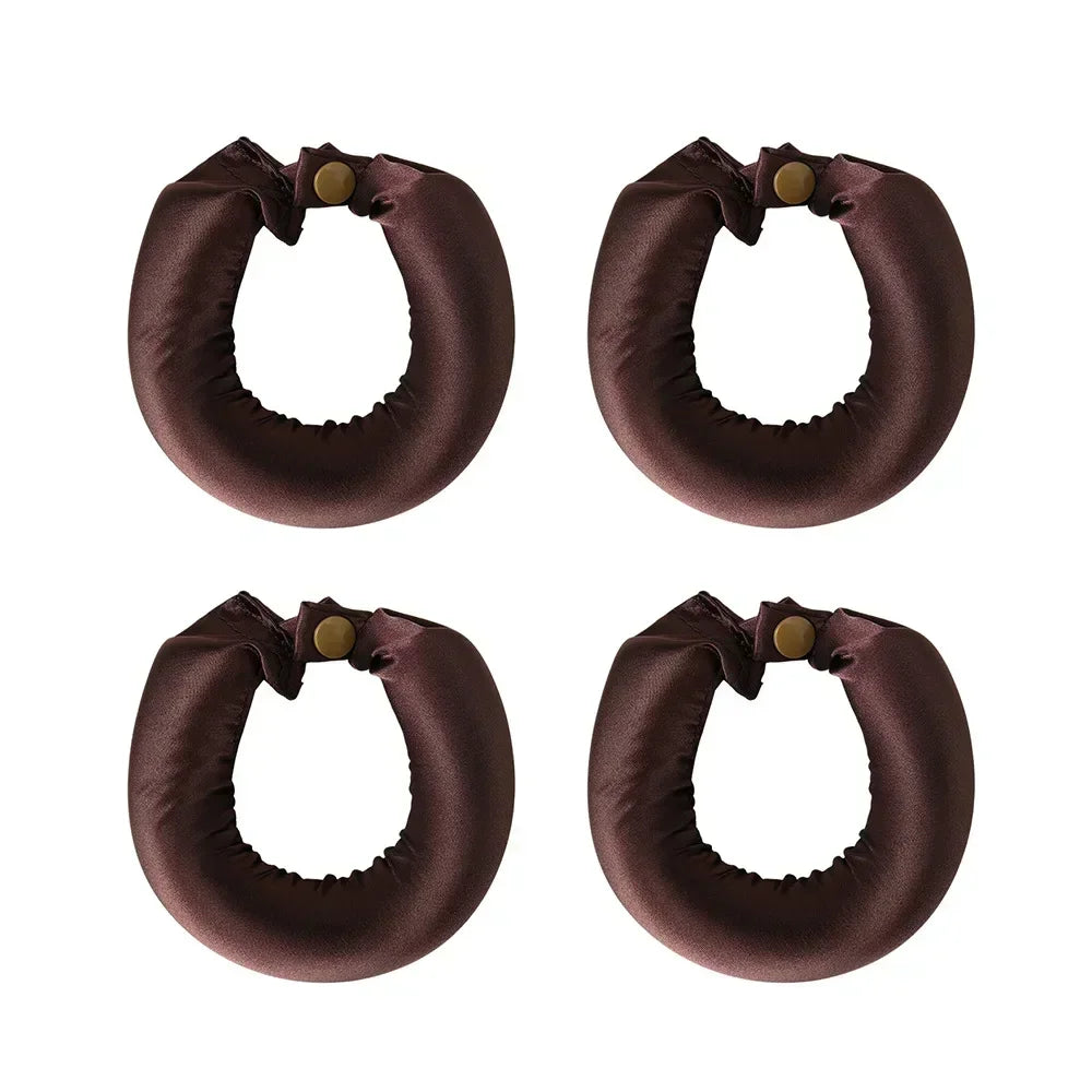 Heatless Satin Hair Curling Rod Headband – No‑Heat Soft Sleep Rollers for Effortless Lazy Curls
