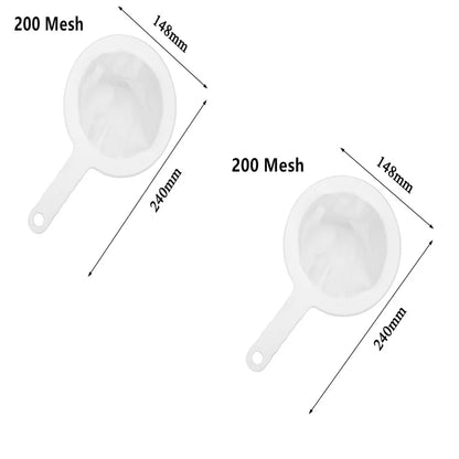 1PC Fine Mesh Strainer Spoon for Coffee, Milk, Soy, and Yogurt 100/200/300/400 Mesh Nylon Filter For Kitchen Dining Gadgets