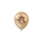 15pcs Teddy Bear Theme Party 12inch Blue Brown Golden Balloons Little Bear Pattern Latex Balloon Valentine's Day Birthday Decor