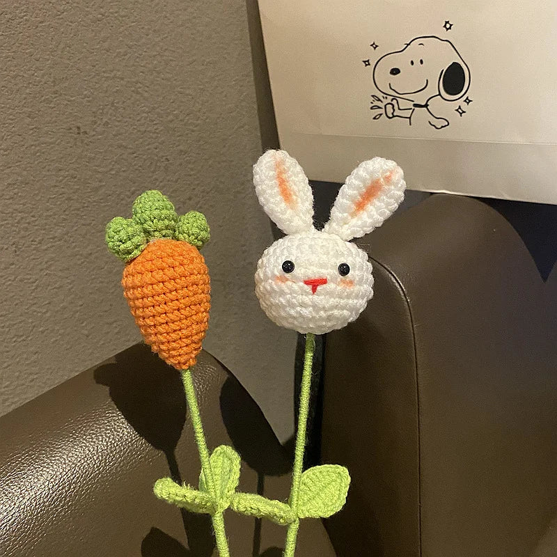 One artificial flower, vase decoration, Easter artificial carrot decoration, home decoration, party decoration