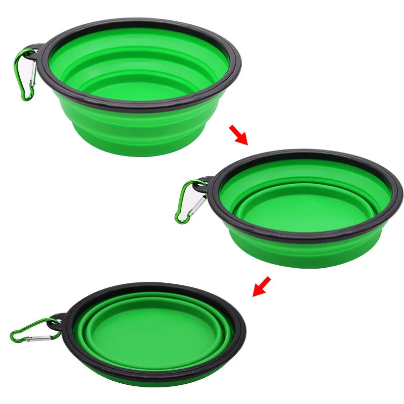 Pet Portable Collapsible Silicone Water Bowl