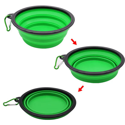Pet Portable Collapsible Silicone Water Bowl