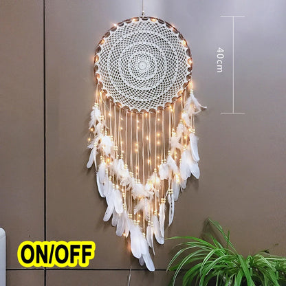 big dream catcher hanging/light decoration nordic decoration home girls room/nursery/kids decor dreamcatcher children room new 5