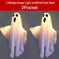 LED Glow Ghost Party Halloween Decoration for Home Indoor Outdoor Haunted House Bar Hanging Horror Props with Lights