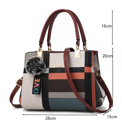 PU Leather Ladies Luxury Designer Large Capacity Shoulder Bag