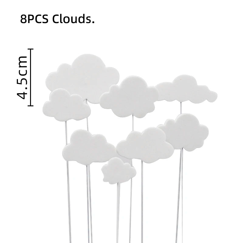 9‑Piece Unicorn Rainbow Cake Topper Set – Unicorn, Clouds, Stars & Happy Birthday Decorations for Girls’ First Birthday Party