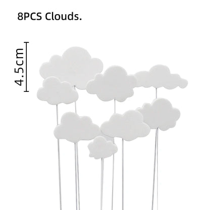 9‑Piece Unicorn Rainbow Cake Topper Set – Unicorn, Clouds, Stars & Happy Birthday Decorations for Girls’ First Birthday Party