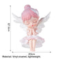 Angel Wing Princess Cake Topper – Fairy Ballet Dance Girl Decor for 1st Birthday, Gender Reveal & Baby Shower
