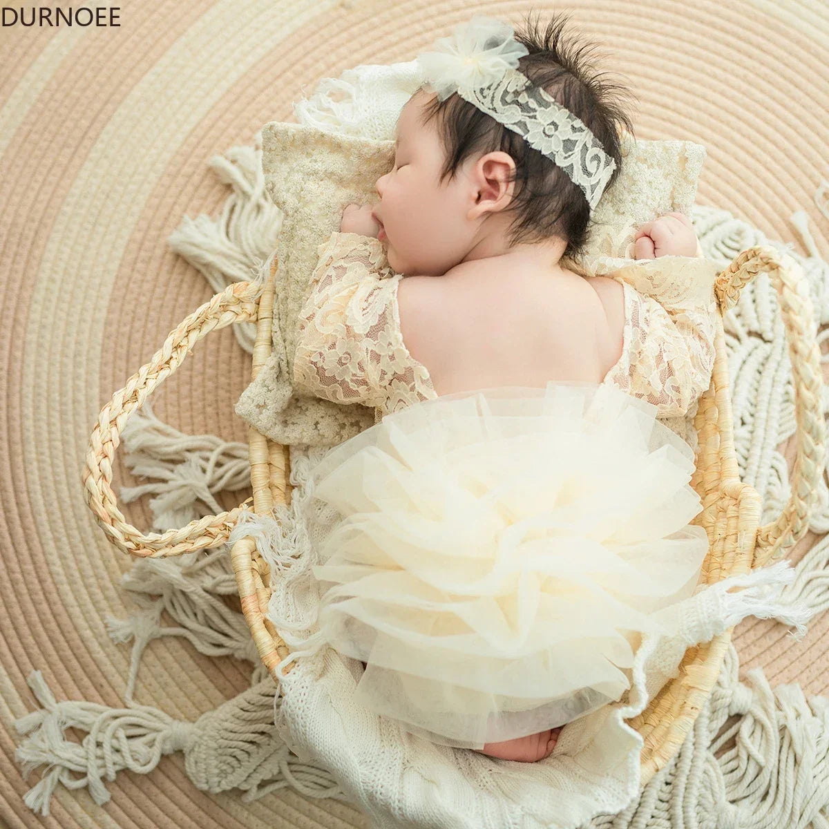 Newborn Baby Tutu Dress: Lace Girl Princess Romper, Perfect for Photoshoots