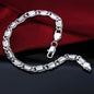Fine 925 Sterling Silver Solid Chain Bracelet For Women Men Charm Party Gift Wedding party Fashion Jewelry