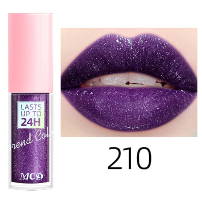 Glitter Lip Glaze Long Lasting Waterproof Liquid Lip Gloss Lipstick Makeup 18 Colors