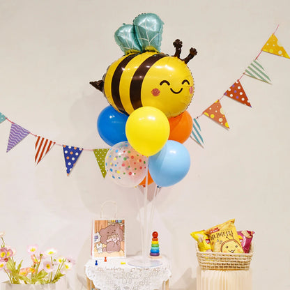 7‑Piece Cartoon Bee & Daisy Foil Balloon Party Set