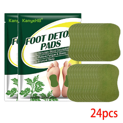 12/24PCS Herbal Detox Foot Patches – Natural Wormwood Pads for Stress Relief & Body Cleansing