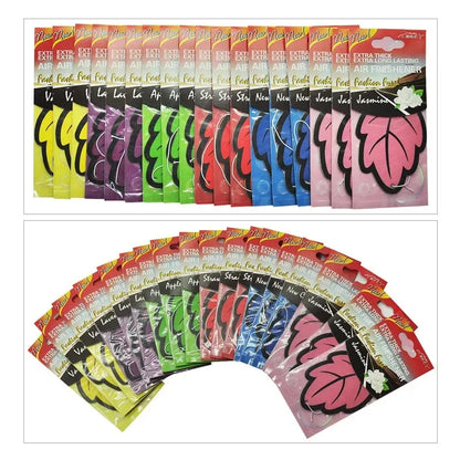3-60 pieces Car Air Freshener, Natural Scented Tea Paper, Hanging Perfume Fragrance, Leaf Shape, Car Accessories, Interior.