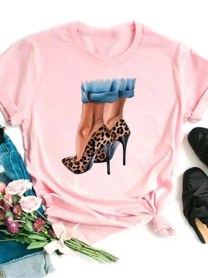 Maycaur Hot Sales Printed Female Tshirt Women Fashion Graphic Printed T-Shirt Harajuku Korean Style Short Sleeves Clothes Female