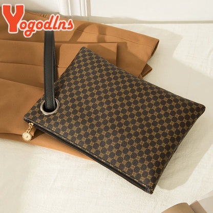 Women’s PU Leather Wristlet – Envelope‑Style Portable Clutch Wallet & Patterned Handbag