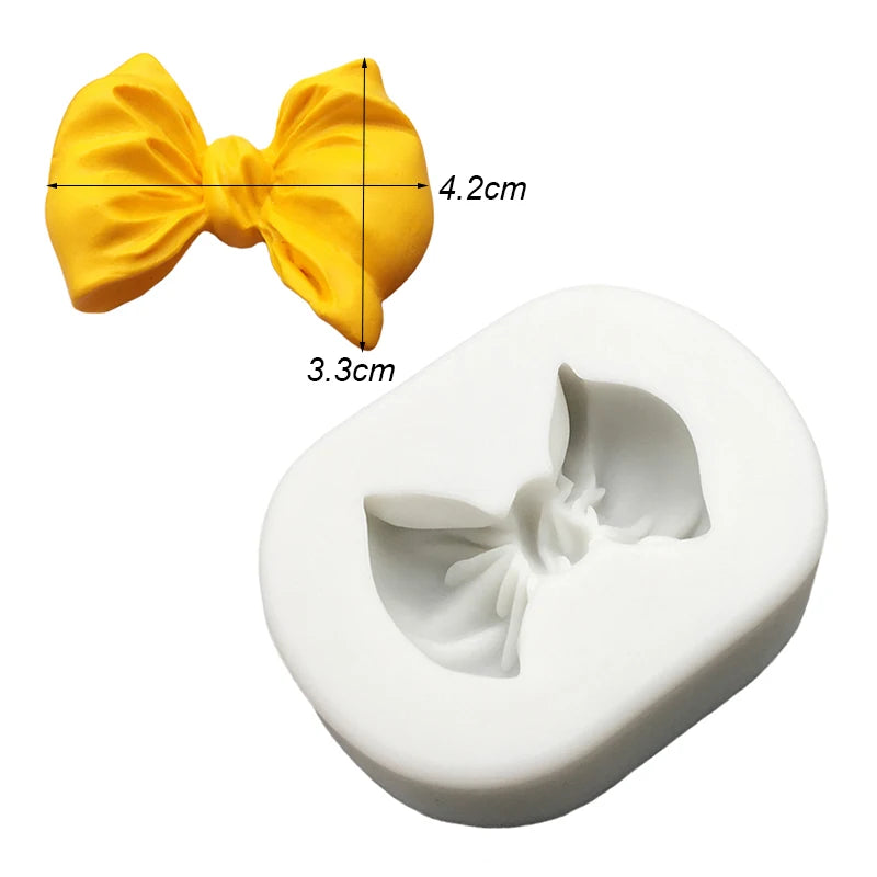 Bow Bowknot Silicone Cake Baking Mold Sugarcraft Chocolate Cupcake Resin Tools Fondant Decorating Tools