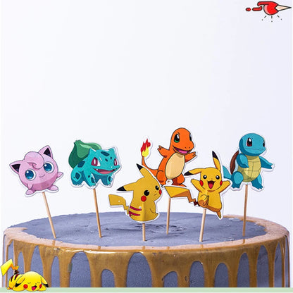 Pokémon birthday party decoration Balloon Disposable Tableware Tablecloth Straws Cup Plates Baby Shower Supplies