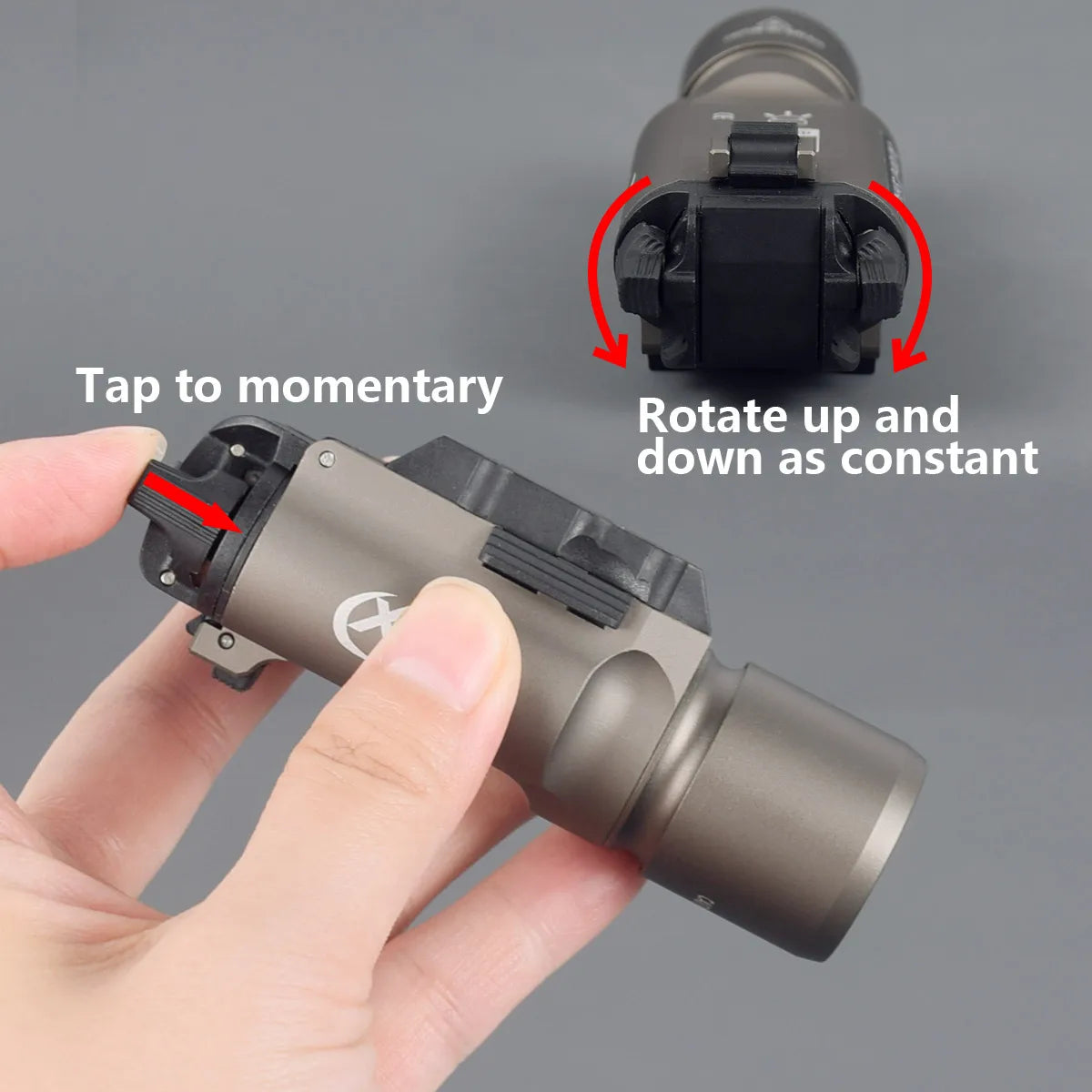 Tactical SureFire LOGO X300 Ultra XH35 X300UH-B Weapon Gun Light Lanterna Torch For Airsoft Pistol Glock 17 18 19 22 20mm Rail