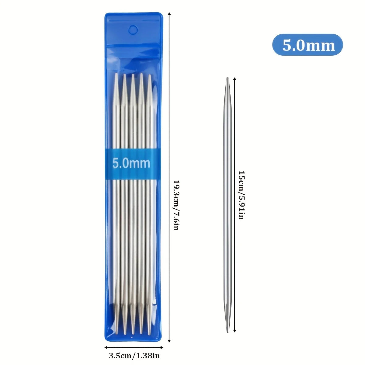 10pc/35pcs/65pcs Stainless Steel Knitting Needles Knitting supplies DIY Handmade Craft Yarn Knitting Tool For Mom Size 1.5mm-5mm