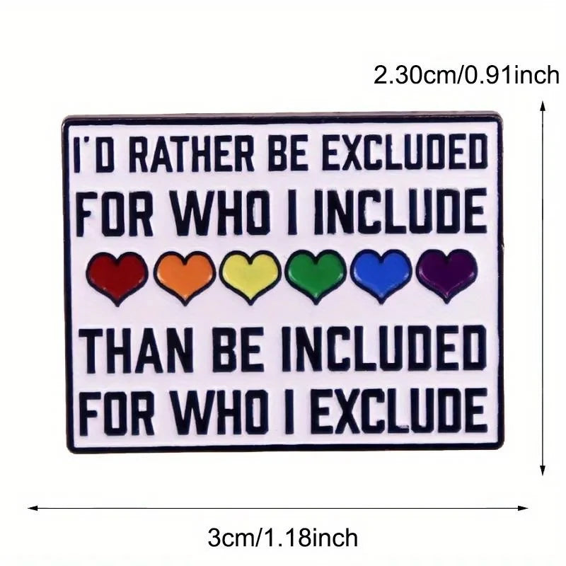 Rainbow LGBT Encourage Letters Metal Enamel Badge Gay Lesbian Asexual Transgender Adaptive Lapel Pin Jewelry Gifts Accessories