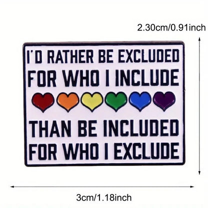 Rainbow LGBT Encourage Letters Metal Enamel Badge Gay Lesbian Asexual Transgender Adaptive Lapel Pin Jewelry Gifts Accessories