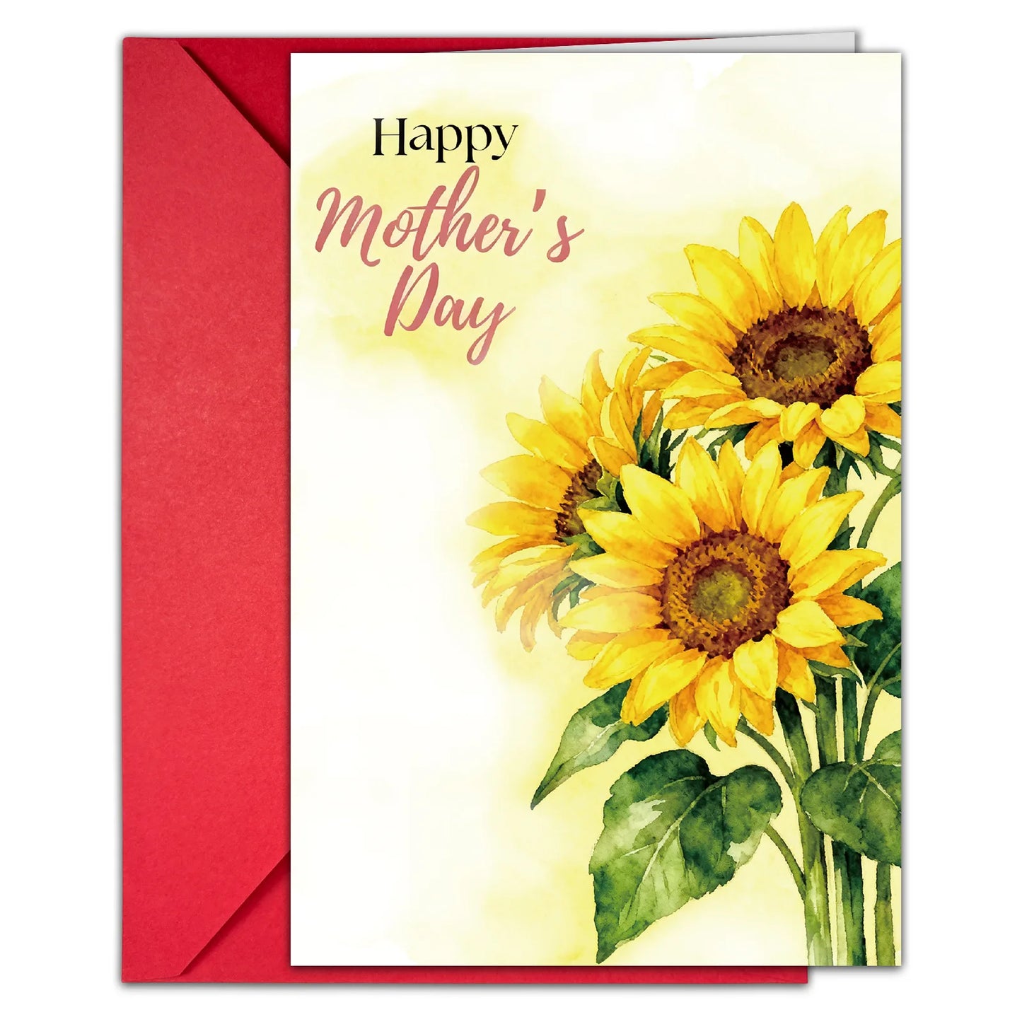 Mother’s Day Floral Greeting Card – Romantic Bouquet Thank‑You Card with Envelope