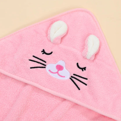 Baby Cartoon Hooded Towel Blanket