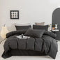 Solid Color Quilt Cover New Milled Washed Cotton Single Bed Duvet Europe US Popular Skin-friendly 220x240 Double Use Bedding