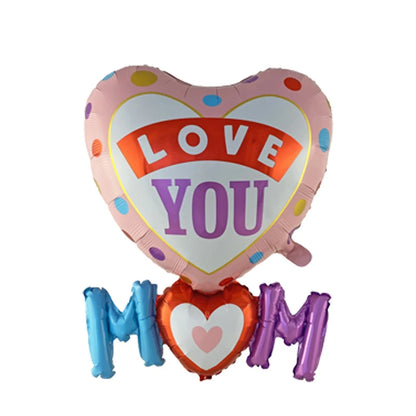 Mother's Day Decorations Balloons I Love You Mom Happy Mother's Day Aluminum Film Balloons Mothers Gifts
