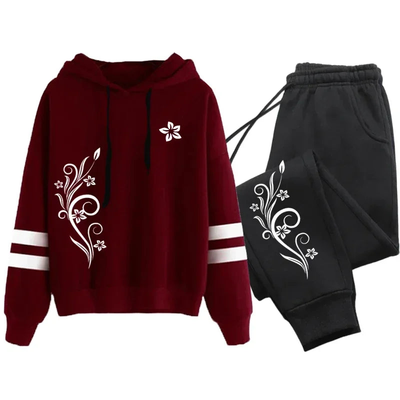 Women’s Autumn/Winter Tracksuit – Hoodie & Sweatpants Set