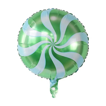 10pcs 18" Lollipop Swirl Foil Balloons – Candy Themed Round  Balloons for Birthday Party, Baby Shower, Carnival, Holiday Decor