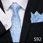 Tie Pocket Squares Cufflink Necktie Set