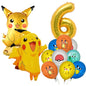 Pokémon birthday party decoration Balloon Disposable Tableware Tablecloth Straws Cup Plates Baby Shower Supplies