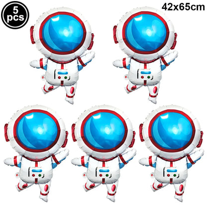 4D Standing Astronaut Spaceman Balloons Rocket Foil Balloons Kids Toys Baby Shower Outer Space Themed Birthday Party Decorations