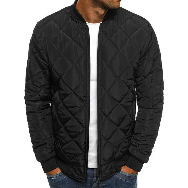 Men’s Lightweight Vintage Flight Jacket – Mesh‑Pressed Baseball Collar Coat