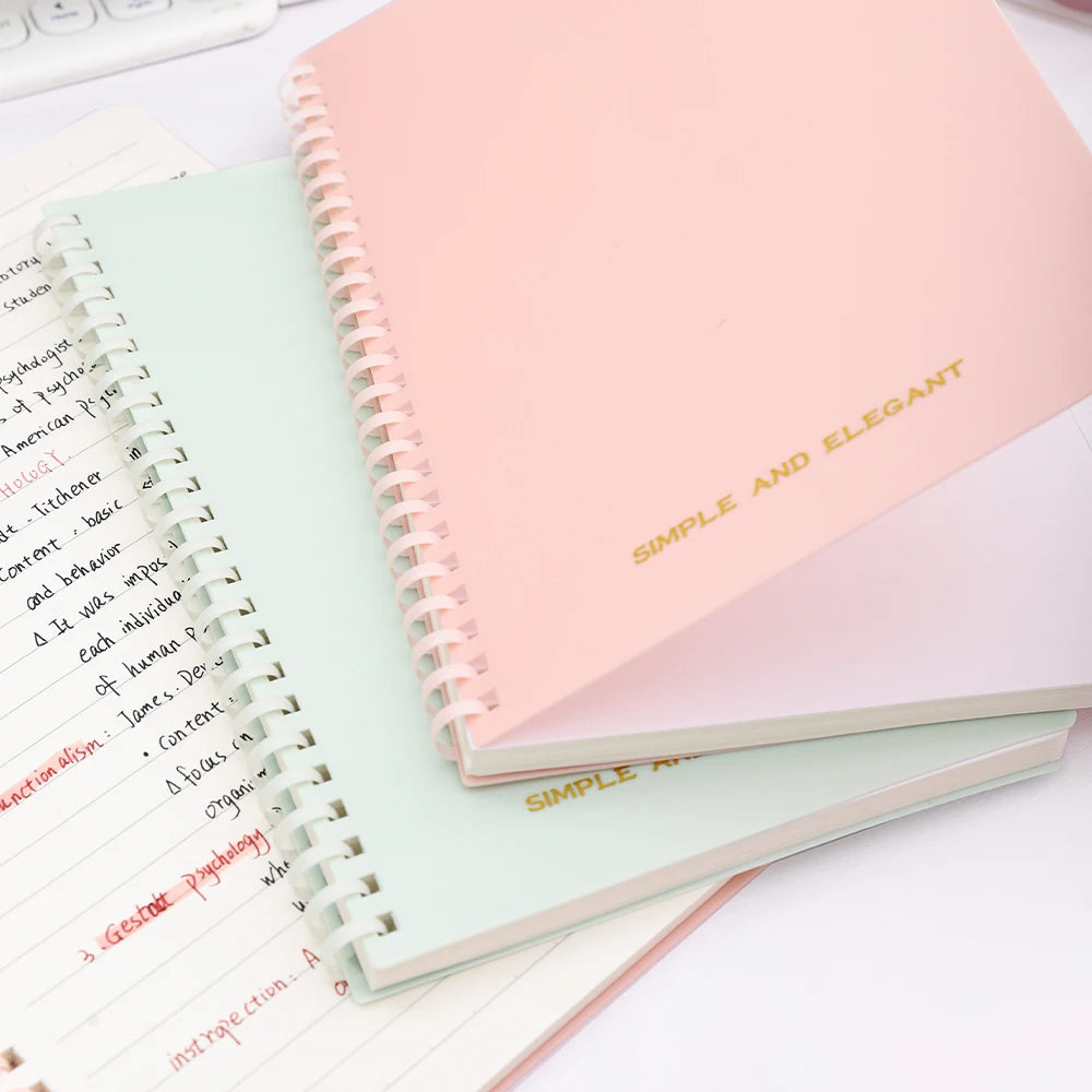 1 Pack Lined Ruled Spiral Paper Notebook 5.8 x 8.2 Inches College