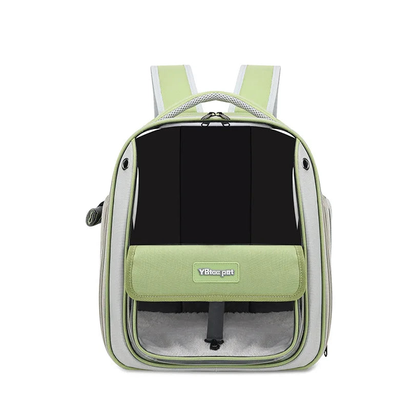 Cat backpack, outing schoolbag, double-shoulder pet bag, cat for travel, dog and cat supplies, transparent large-capacity portab
