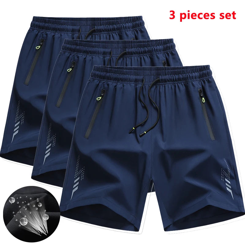 Men’s 3‑Pack Quick‑Dry Running Shorts – Gym, Training & Summer Sports