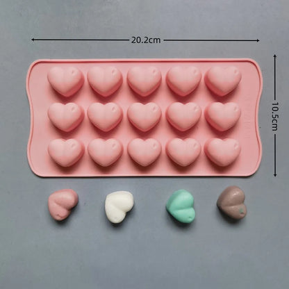 55 Small Heart Shaped Silicone Cake Mold Heart Chocolate Pastry Molds DIY Baking Decoration Kitchen Ice Cube Crystal Epoxy Mould