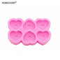 Heart-Shaped Silicone Mold DIY Hair Clip & Hair Band Resin Accessories Drip Mold Chocolate Cake Dessert Decoration Mold